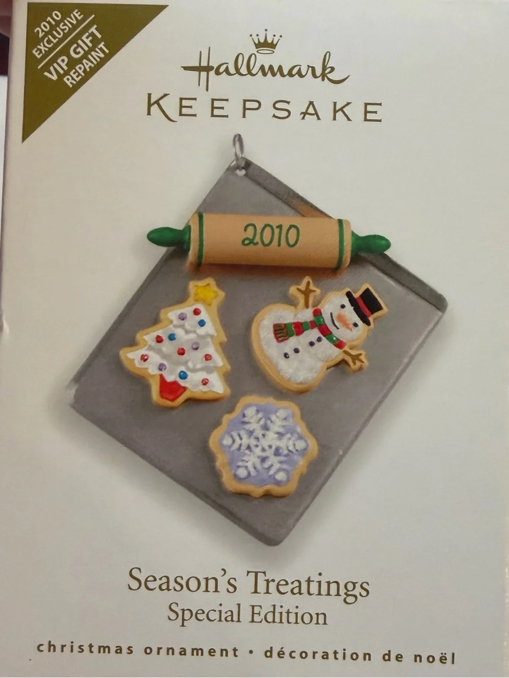 2010 Hallmark Christmas Ornament SEASON'S TREATINGS Special Edition Baking Sheet